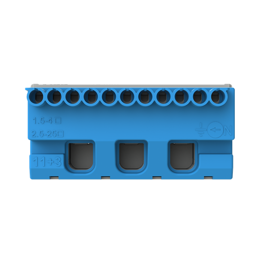 Bornier neutre mistral-11x4mm²+3x25mm²-rapide et à vis