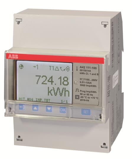 Compteur a42 monophase mesure indirecte 6a steel mid