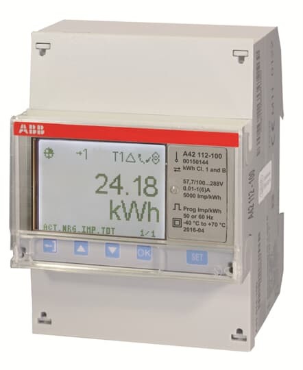 Compteur a42 monophase modbus mesure indirecte 6a steel mid