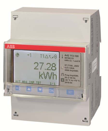 Compteur a42 monophase mbus mesure indirecte 6a steel mid