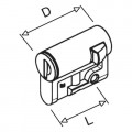 Aria-polysafe-serrure semi-cylindrique avec 1 clé de rechange - 8mm
