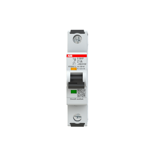 S300p-disjoncteur 1p-1a-courbe z-pdc 25000a-230vac 100ka-60vdc 25ka-1 module