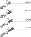 Vis m8 l = 27 mm pour barres profilé avec capuchons de vis (12 pcs)