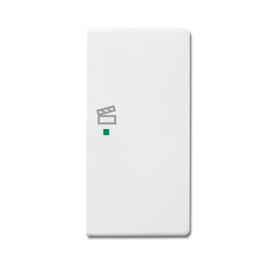 Enjoliveur 1/2 touche d 1 led 1 picto scénario futur linear blanc studio