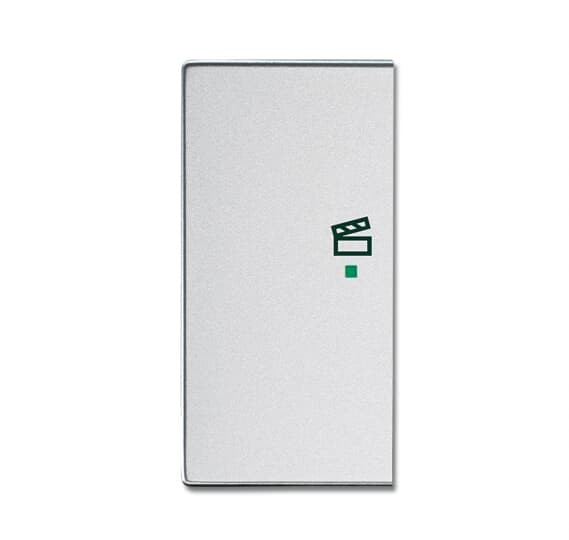 Enjoliveur 1/2 touche g 1 led 1 picto scénario futur linear aluminium silver