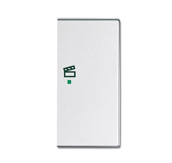 Enjoliveur 1/2 touche d 1 led 1 picto scénario futur linear aluminium silver