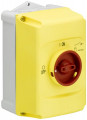 Coffret ip65 pour ms116-ms/mo132-boit. jaune poignée rouge