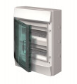 Mistral65h- coffret etanche-2r x 12 modules-porte transp.-ral7035-gwt 750°c