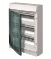 Mistral65h- coffret etanche-3r x 18 modules-porte transp.-ral7035-gwt 750°c