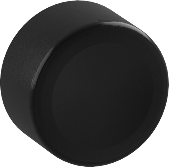 Capot de protection pour boutons poussoirs affleurant silicone (noir)