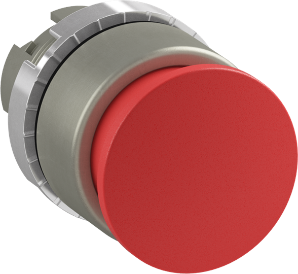 Bouton poussoir coup de poing 28mm rouge déverouillage rotation