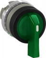 Boutons tournant 3-pos lumineux poignée longue vert a impulsion