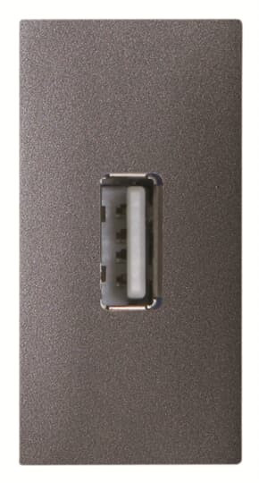 Zenit chargeur usb 2.0 - 1m - anthracite - femelle