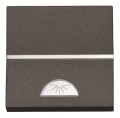 Zenit poussoir no 2 modules avec symbole lumiere anthracite
