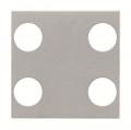 Zenit knx enjoliveur 4 poussoirs argent