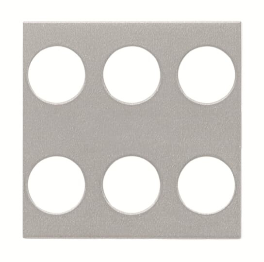 Zenit knx enjoliveur 6 poussoirs argent