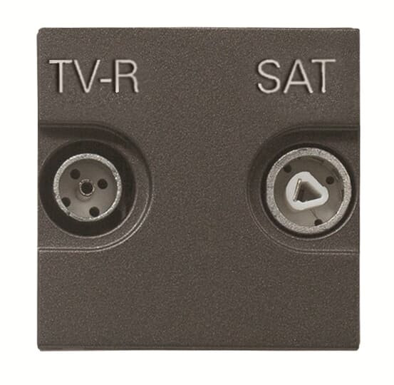 Zenit prise tv/r/sat terminale 2 modules anthracite