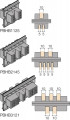 Support jeu de barre plat 1x10mm ou 2x5mm - l=50mm (x24pces)