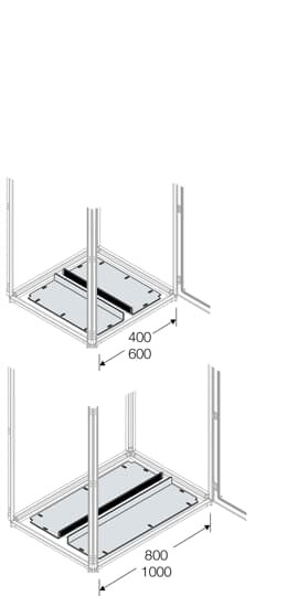 Plaque passe-cable à glissière ip40 l=800mm p=500mm (x1)