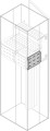 Side vert. segregation rear int. up. h=225mm d=500mm