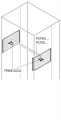 Mod.lat.raccord.câbles h=200mm p=900mm (x2)