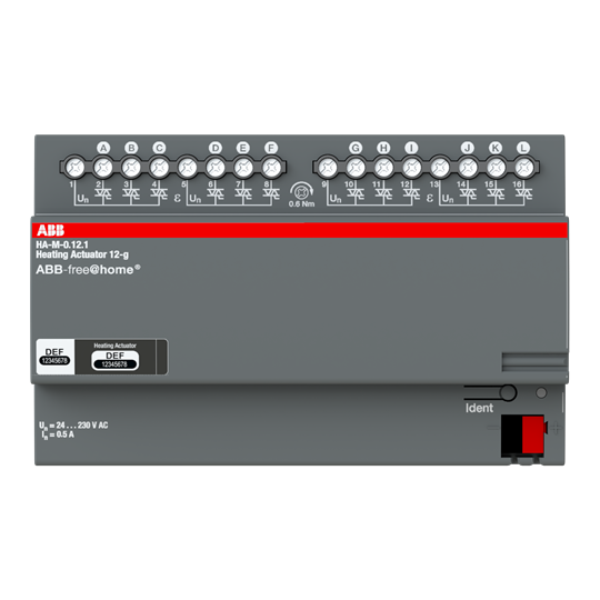 Ha-m-0.12.1 actionneur free@home chauff/clim 12 voies 230v