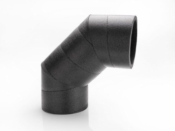 Coude PE 90°Eoliance en polyéthylène D150mm gris