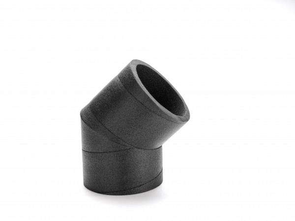 Coude PE 45°Eoliance en polyéthylène D180mm gris
