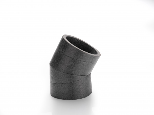 Coude PE 30°Eoliance en polyéthylène D125mm gris