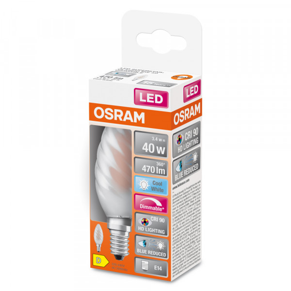 Led superstar+ flamme coup de vent verre dep var 3,4w=40 e14 ch - Ledvance - 602892
