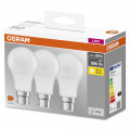 Osram led cla60  827 b22 8,5w 806lm lot de 3