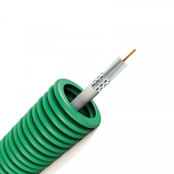 Gaine ICTA 17VATC coxial Qofil Preflex diamètre 20 verte classe B couronne de 100m