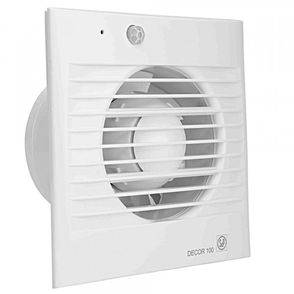 Aérateur extra-plat, 95 m3/h, 13W, détection de présence, tempo réglable D100 mm. (DECOR 100 CDZ)