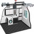VMC double flux Très Haut Rendement 88%, 210 m3/h pilotable par commande filaire. (DOMEO 210 FL)