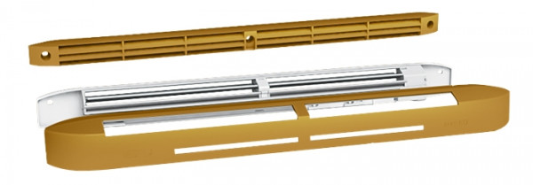 Entrée d'air hygroréglable, 7/40 m3/h, chêne clair, réservation 354 x 12 mm. (EC HY CHENE CLAIR RAL 1011)