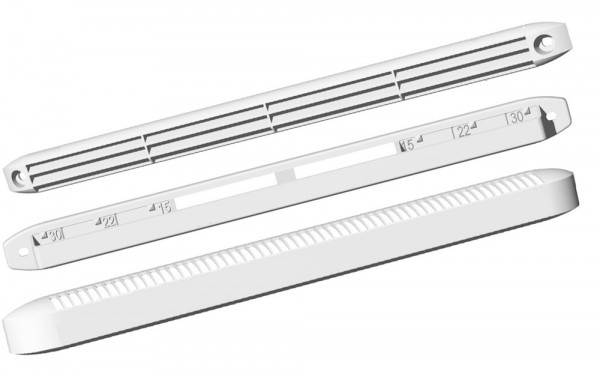 Entrée d’Air Anthracite Autoréglable 15/22/30 m3/h S&P France – Réservation 250 x 15 mm
