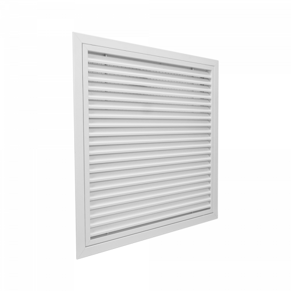 Grille de reprise intérieur + filtre, alu blanc, d 600 x 300 mm (graixpf b 600x300)