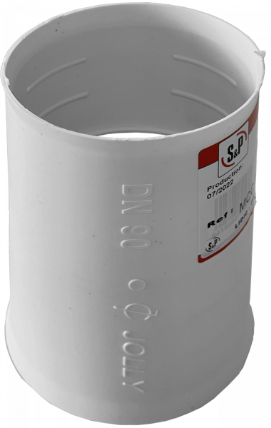 Manchon pvc rigide, ø 90 mm, connexion mâle-mâle, gamme pluggit circulaire