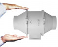 Ventilateur de conduit silencieux, 250 m3/h, 1 vitesse, tempo réglable, D 100 mm. (TD 250/100 T)