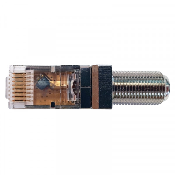 Adaptateur rj45 vers F Balun - sous blister (2 pièces)