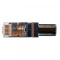 Blister de 2 Adaptateurs RJ45 vers IEC Mâle Balun Evicom