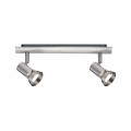 Projecteur Paulmann Teja 2 Sources sans Ampoule Max 10 W GU10 - Nickel Satiné