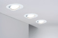 Kit Spots encastrés Paulmann LED 3 x 5W Coin - Orientable - Gradable 3 niveaux - Rond - Blanc