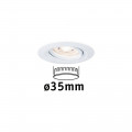 Enc nova mini coin rond orientable led 1x4w 310lm blanc dépoli/alu