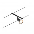Spot système câble paulmann corduo salt max1x10w gu5,3 noir mat/chrome 12v cc 60va plastique/métal