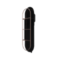 Elite 1 radiateur sèche-serviettes en verre noir astrakan 1300w