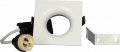 Spot Carré Blanc pour Lampe Ø 50 mm Douille GU10 Inclinable SEC-202 Arlux