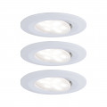 Kit enc vali bbc/ip65 rond orientable led 3x680lm 3000k 6,5w 230v blanc dépoli