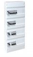 Tableau équipé de 4 rangées 52 modules - 4 interrupteurs différentiels 40A type A et 15 disjoncteurs