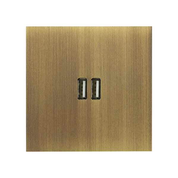 Module de charge Art d'Arnould univers Epure double USB 2400mA - bronze - Arnould - 67322